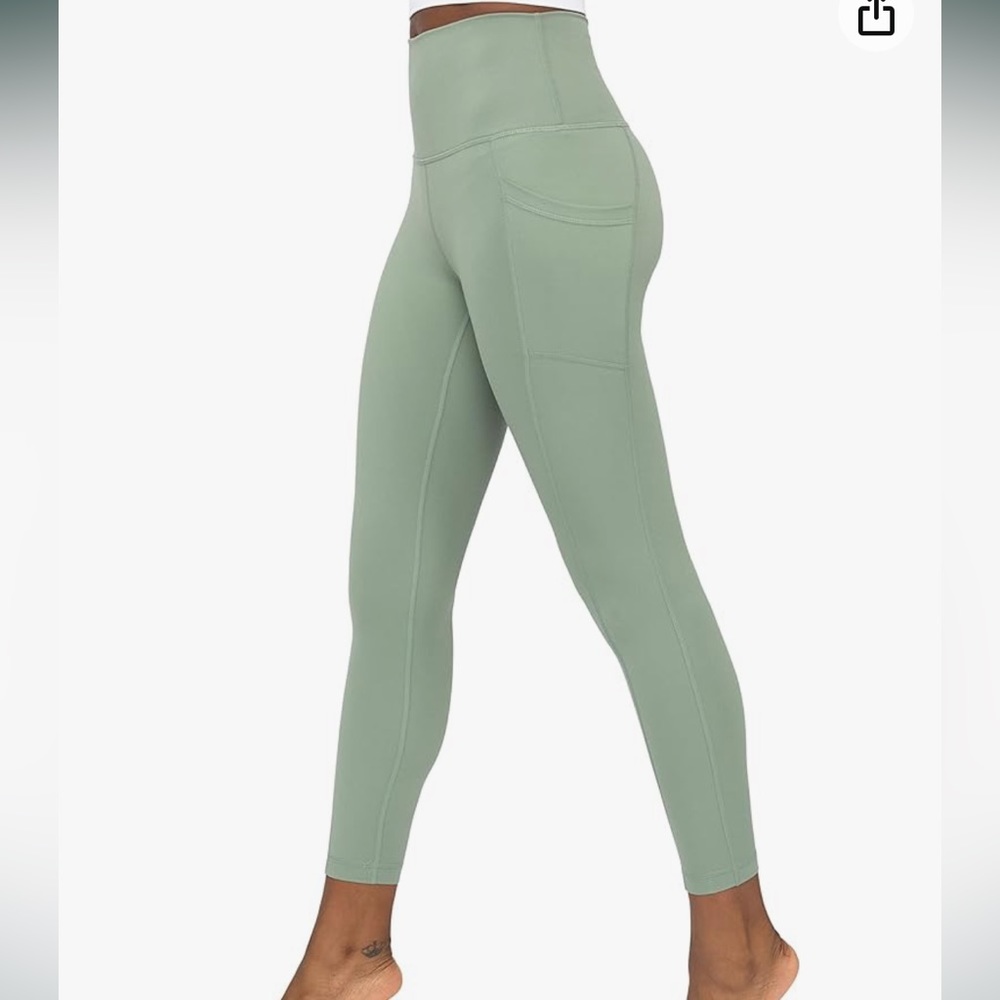 Yogalicious Lux High Waist Elastic Free Side Pocket Ankle Legging NWT